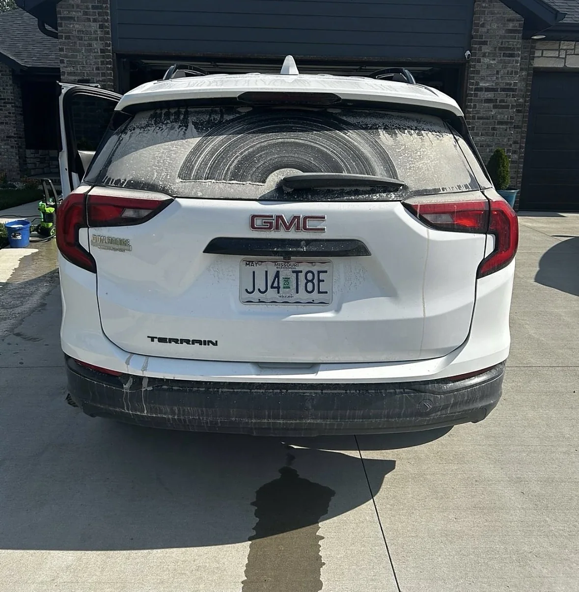 GMC Terrain rear exterior before wash